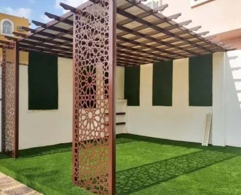 تركيب برجولات حدائق حديثة حي النرجس بالرياض