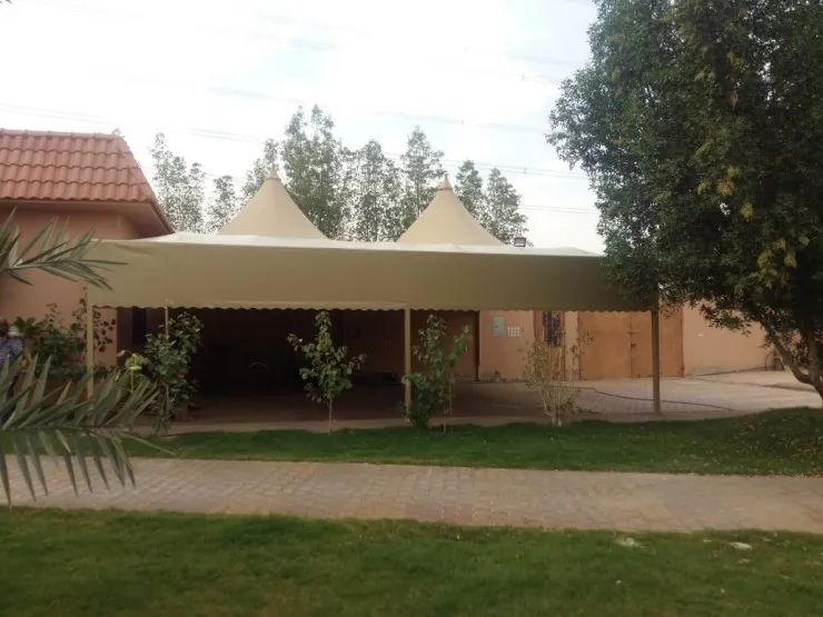 مظلات بلاستيك بي في سي Pvcهرميه حي حطين