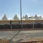 مظلات بلاستيك بي في سي Pvcهرميه حي حطين