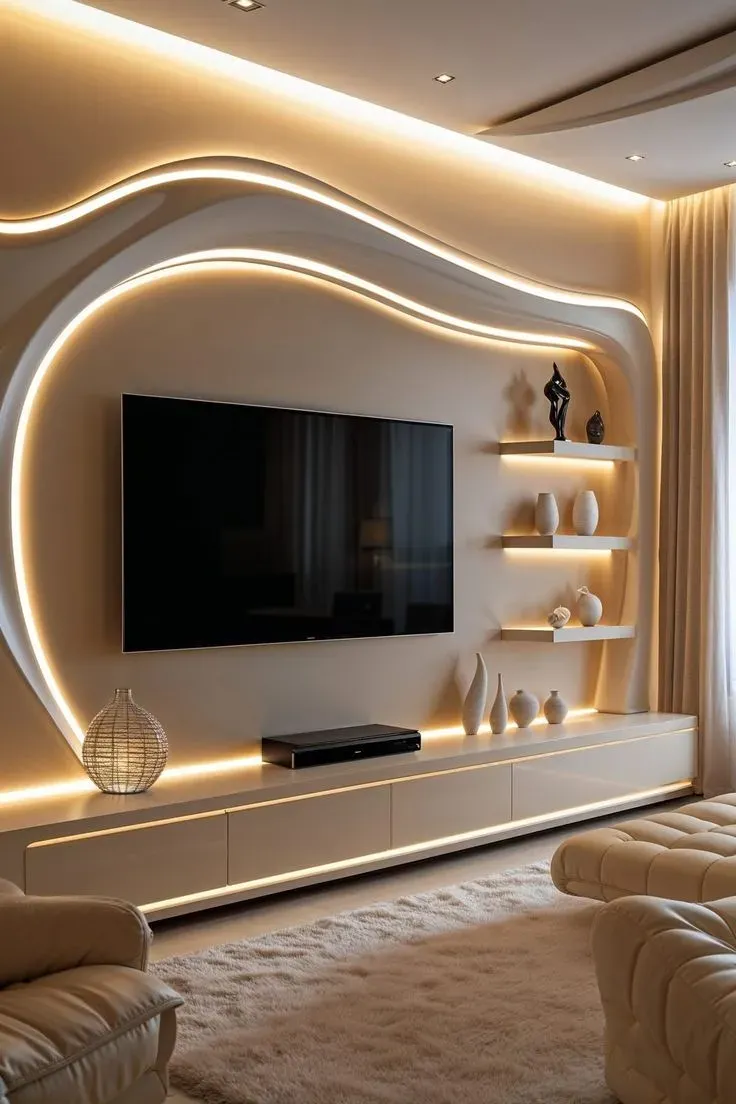 صورديكورات جبسية حديثة في حي العارض والملقا والنرجس 