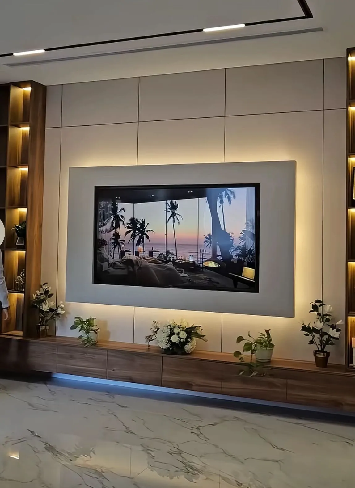 ديكورات جبس بوردفي شرق الرياض بتصاميم شاشات بلازما مودرن 