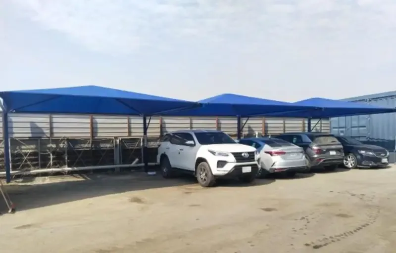 أنواع مظلات سيارات خارجية بحي العارض:لتركيب مظلات البوثلين 