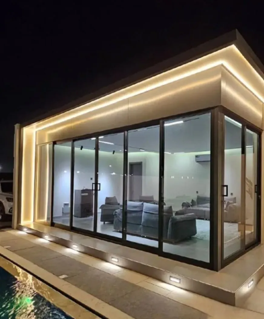 مجالس زجاجية وملاحق خارجيه فخمة بشمال الرياض:تصاميم عصرية 