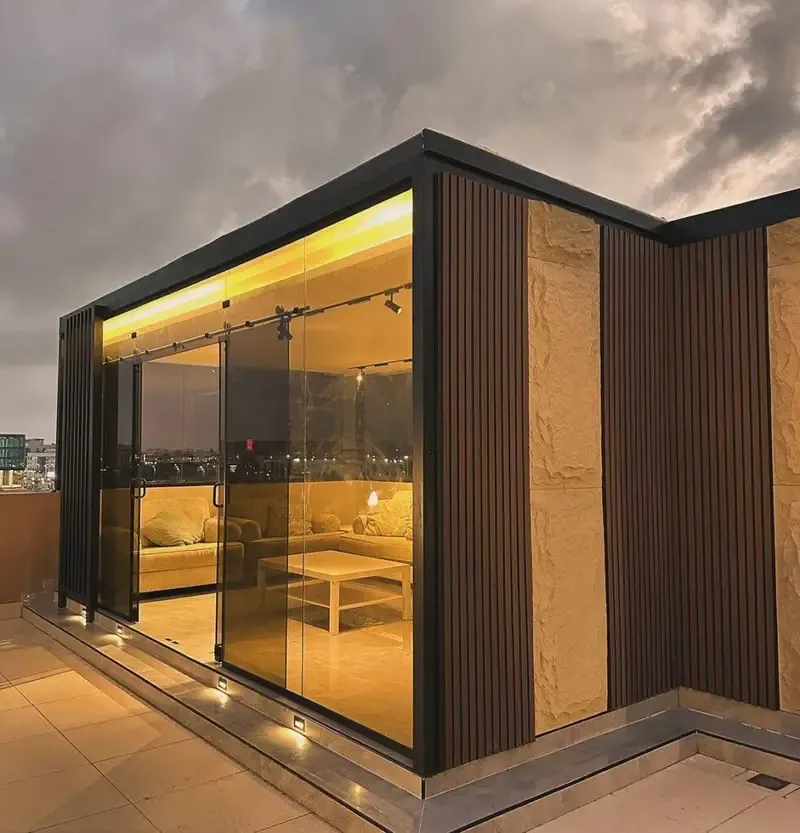 مجالس زجاجية وملاحق خارجيه فخمة بشمال الرياض:تصاميم عصرية 