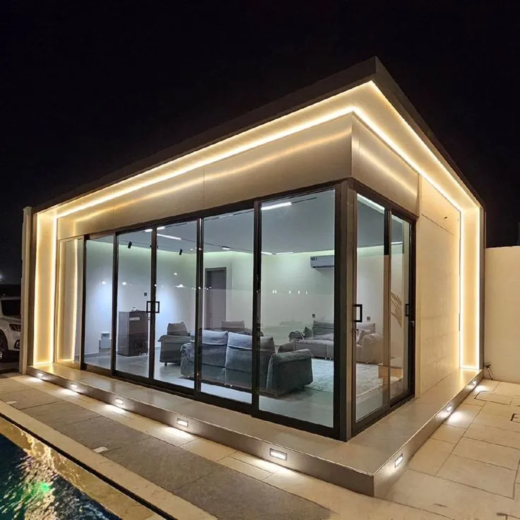 مجالس زجاجية وملاحق خارجيه فخمة بشمال الرياض:تصاميم عصرية 