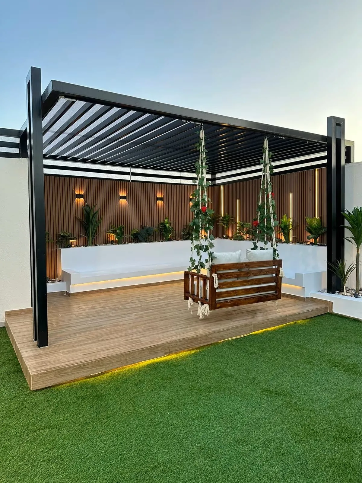 حدادتركيب برجولات حديد للأحواش حي الملقا:أفضل التصاميم