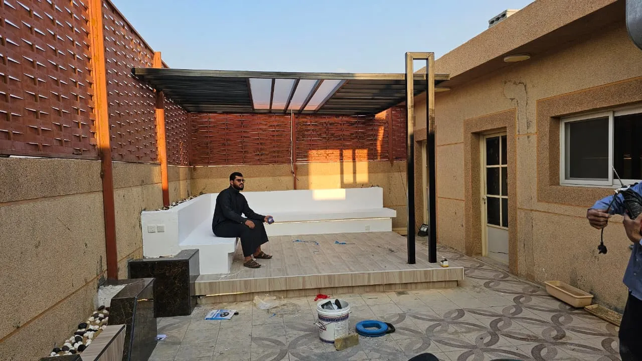 حدادتركيب برجولات حديد للأحواش حي الملقا:أفضل التصاميم