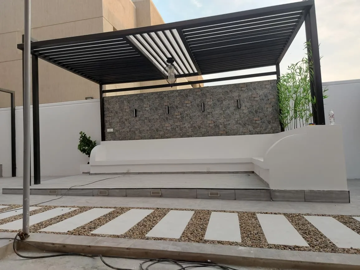 حدادتركيب برجولات حديد للأحواش حي الملقا:أفضل التصاميم